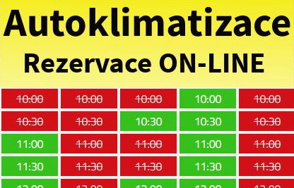 on line rezervace autoklimatizace